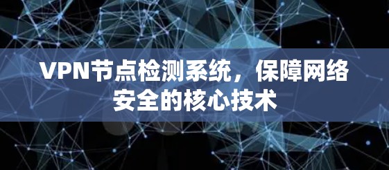 VPN节点检测系统，保障网络安全的核心技术