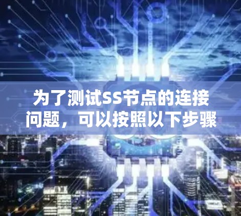 为了测试SS节点的连接问题，可以按照以下步骤进行