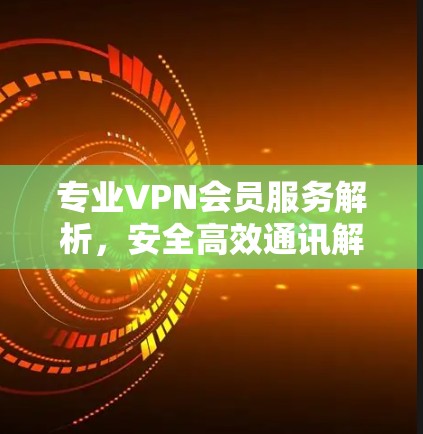 专业VPN会员服务解析，安全高效通讯解决方案