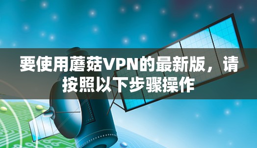 要使用蘑菇VPN的最新版，请按照以下步骤操作