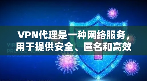 VPN代理是一种网络服务，用于提供安全、匿名和高效的网络连接，常用于企业和个人用户以保护隐私和安全。以下是VPN代理的详细功能分析